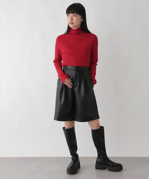 LOWRYS FARM(ローリーズファーム)の「12Gカラーリブタートル 294873(ニット/セーター・レディース・ホワイト/ブラウン/レッド/グリーン/ブラック・FREE)」の11枚目の写真