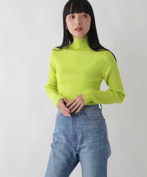 LOWRYS FARM(ローリーズファーム)の「12Gカラーリブタートル 294873(ニット/セーター・レディース・ホワイト/ブラウン/レッド/グリーン/ブラック・FREE)」の16枚目の写真