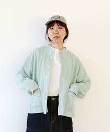 PAR ICI | オーガニックサッカー スタンドシャツジャケット (セットアップ対応)(ブルゾン)