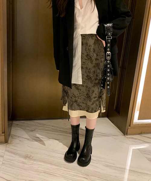 aimoha(アイモハ)の「厚底ソールストレッチショートブーツ(ブーツ・レディース・ブラック/ホワイト/ベージュ・23.5cm/23.0cm/22.5cm/24.0cm/24.5cm/25.0cm)」の15枚目の写真