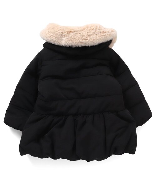 ダウンジャケット・コート (W) Spao x Hello Kitty Short Padding Black ワンピースコート_あったか（ダウンジャケット/コート）｜Seraph