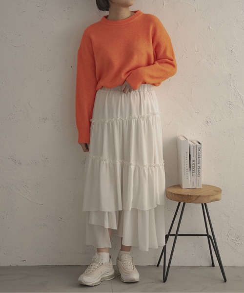 Ambre Ciel(アンブルシエル)の「もちもちシャーベットニット/【WEB/EC限定商品】(ニット/セーター・レディース・オレンジ/ピンク・FREE)」の14枚目の写真