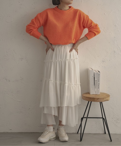 Ambre Ciel(アンブルシエル)の「もちもちシャーベットニット/【WEB/EC限定商品】(ニット/セーター・レディース・オレンジ/ピンク・FREE)」の13枚目の写真