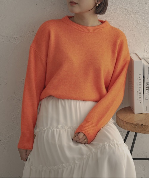 Ambre Ciel(アンブルシエル)の「もちもちシャーベットニット/【WEB/EC限定商品】(ニット/セーター・レディース・オレンジ/ピンク・FREE)」の15枚目の写真