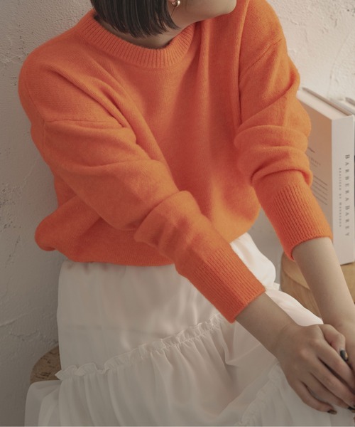 Ambre Ciel(アンブルシエル)の「もちもちシャーベットニット/【WEB/EC限定商品】(ニット/セーター・レディース・オレンジ/ピンク・FREE)」の18枚目の写真