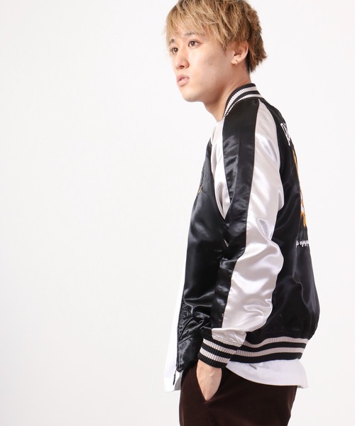 FUNALIVE（ファンアライブ）の「リラックマ キイロイトリ スカジャン（スカジャン・レディース・レッド/レッド系その他/ブラック/ブラック系その他・L/LL/M）」の9枚目の写真