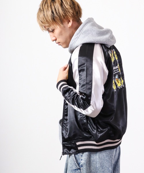 FUNALIVE（ファンアライブ）の「リラックマ キイロイトリ スカジャン（スカジャン・レディース・レッド/レッド系その他/ブラック/ブラック系その他・L/LL/M）」の16枚目の写真