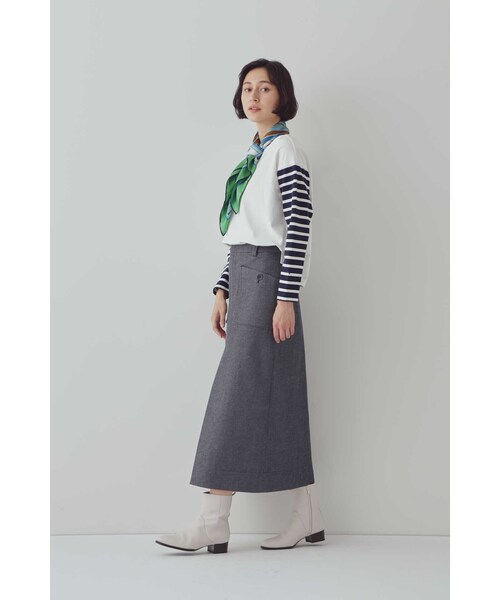 human woman(ヒューマンウーマン)の「◆マリン風デニムスカート(デニムスカート・レディース・ネイビー・SMALL/MEDIUM)」の7枚目の写真