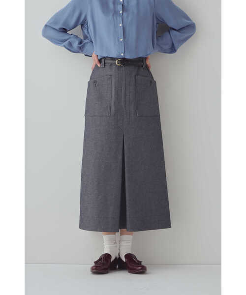 human woman(ヒューマンウーマン)の「◆マリン風デニムスカート(デニムスカート・レディース・ネイビー・SMALL/MEDIUM)」の2枚目の写真