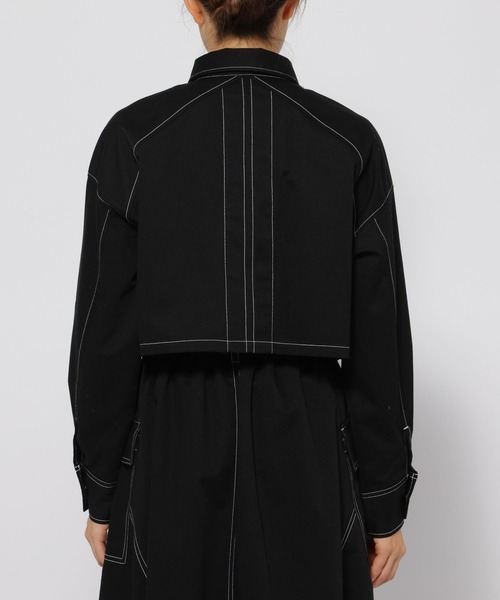 PAGEBOY(ページボーイ)の「ステッチワークショートジャケシャツ(シャツ/ブラウス・レディース・オフホワイト/ブラック/カーキ・FREE)」の20枚目の写真