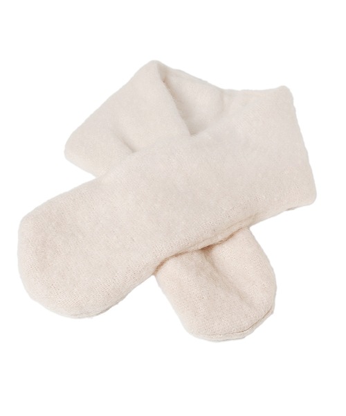 14+（イチヨンプラス）の「バルキーティペット（マフラー・レディース・ライトグレー/アイボリー/ブルー/オレンジ/パープル・FREE）」の2枚目の写真