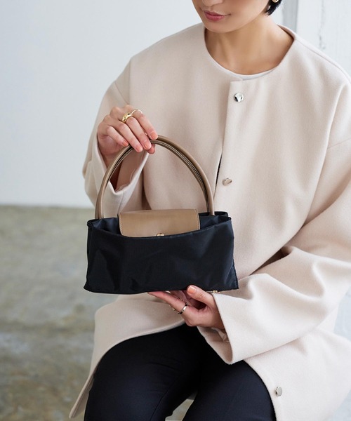 KOBE LETTUCE(コウベレタス)の「撥水加工&折り畳めるのが嬉しい!配色ビッグショルダートラベルボストンバッグ(ボストンバッグ・レディース・ブラウン/ベージュ/ブラック・FREE)」の20枚目の写真