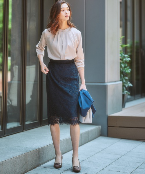 7days Life Styling（セブンデイズライフスタイリング）の「ブラウス見えシルケットポンチタックボタンカットソートップス（Tシャツ/カットソー・レディース・グレイッシュベージュ/オフホワイト/ブルーグリーン・S/L/M/LL）」の10枚目の写真