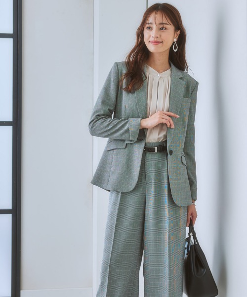 7days Life Styling（セブンデイズライフスタイリング）の「ブラウス見えシルケットポンチタックボタンカットソートップス（Tシャツ/カットソー・レディース・グレイッシュベージュ/オフホワイト/ブルーグリーン・S/L/M/LL）」の12枚目の写真