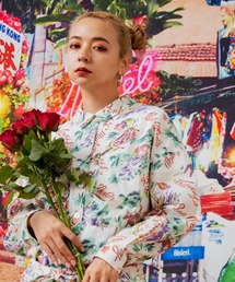 B2752 PINK MOTEL カルチャークラッシュ総柄シャツ