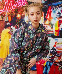 RNA-N ボタニカル　長袖シャツ　レディース シャツブラウス 長袖 柄シャツ ボタニカル柄 トップス