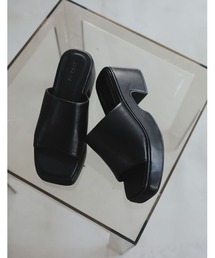 Re:EDIT | [2023S/S COLLECTION][小さい/大きいサイズ有]バルキーヒールワンベルト厚底サンダル(サンダル)