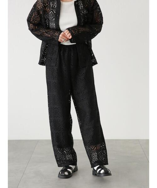 Lugnoncure（ルノンキュール）の「スクエアレースパンツ(セットアップ可)（その他パンツ・レディース・オフホワイト/ブラック・ﾌﾘ-）」の14枚目の写真