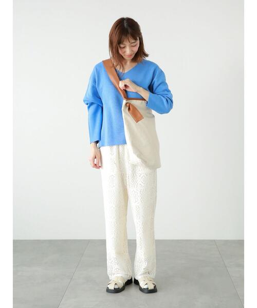 Lugnoncure（ルノンキュール）の「スクエアレースパンツ(セットアップ可)（その他パンツ・レディース・オフホワイト/ブラック・ﾌﾘ-）」の15枚目の写真