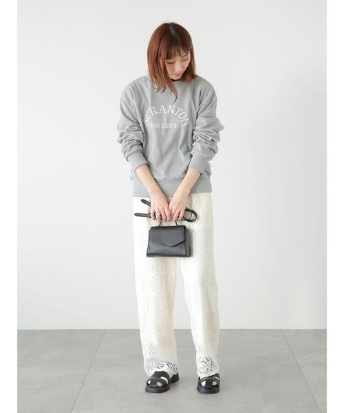 Lugnoncure（ルノンキュール）の「スクエアレースパンツ(セットアップ可)（その他パンツ・レディース・オフホワイト/ブラック・ﾌﾘ-）」の16枚目の写真