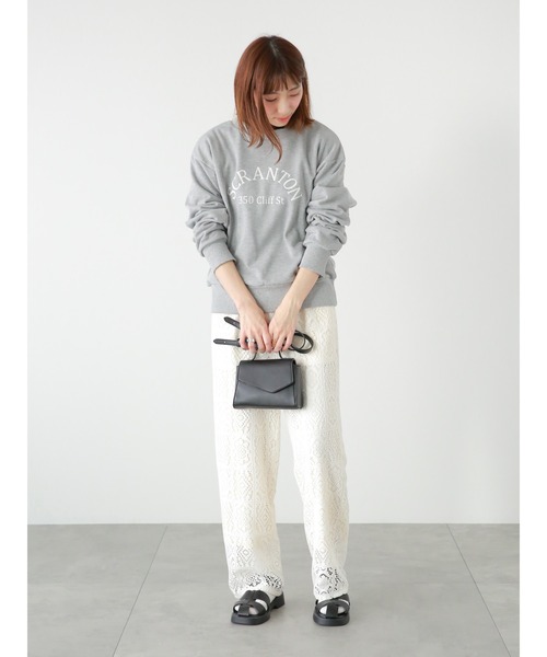 Lugnoncure（ルノンキュール）の「スクエアレースパンツ(セットアップ可)（その他パンツ・レディース・オフホワイト/ブラック・ﾌﾘ-）」の12枚目の写真