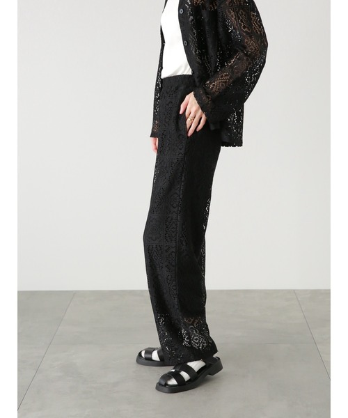 Lugnoncure（ルノンキュール）の「スクエアレースパンツ(セットアップ可)（その他パンツ・レディース・オフホワイト/ブラック・ﾌﾘ-）」の8枚目の写真