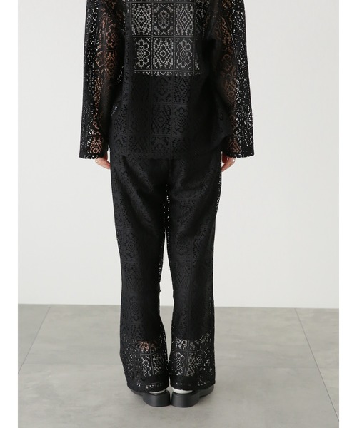 Lugnoncure（ルノンキュール）の「スクエアレースパンツ(セットアップ可)（その他パンツ・レディース・オフホワイト/ブラック・ﾌﾘ-）」の9枚目の写真