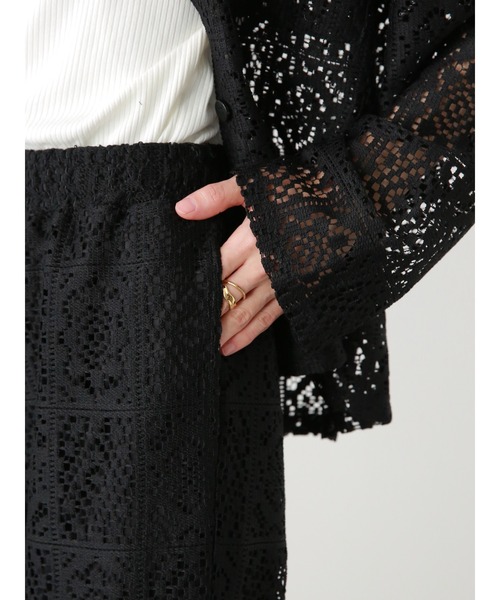 Lugnoncure（ルノンキュール）の「スクエアレースパンツ(セットアップ可)（その他パンツ・レディース・オフホワイト/ブラック・ﾌﾘ-）」の10枚目の写真