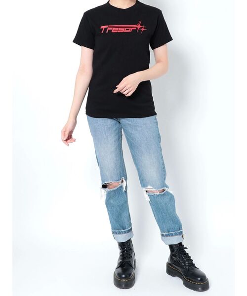 jouetie（ジュエティ）の「アイコンロゴフィットTシャツ（Tシャツ/カットソー・レディース・ブラック/オフホワイト/イエロー・MEDIUM）」の11枚目の写真