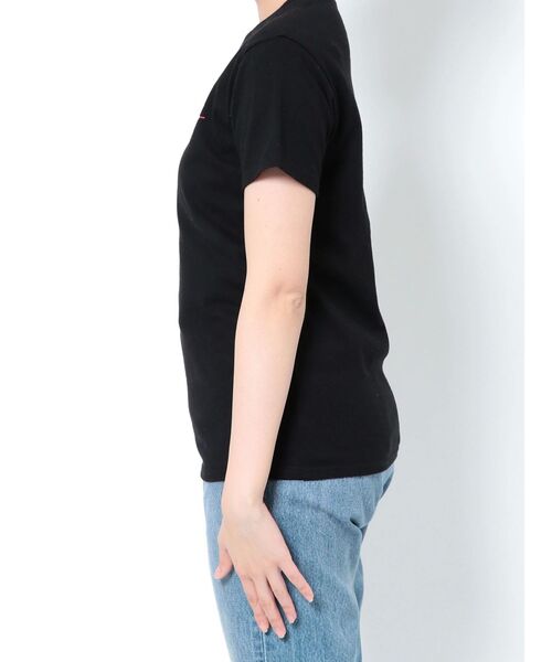 jouetie（ジュエティ）の「アイコンロゴフィットTシャツ（Tシャツ/カットソー・レディース・ブラック/オフホワイト/イエロー・MEDIUM）」の12枚目の写真