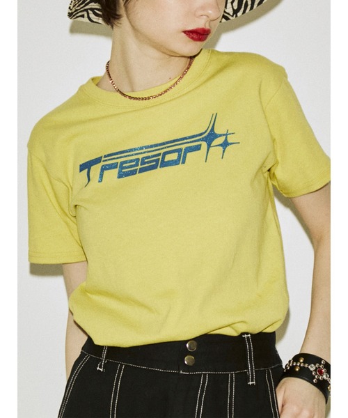 jouetie（ジュエティ）の「アイコンロゴフィットTシャツ（Tシャツ/カットソー・レディース・ブラック/オフホワイト/イエロー・MEDIUM）」の3枚目の写真