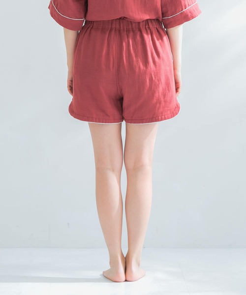 URBAN RESEARCH（アーバンリサーチ）の「URBAN RESEARCH×UCHINO　ソフトタッチガーゼパジャマショートパンツ W（ルームウェア/パジャマ・レディース・レッド/カーキ・SMALL/MEDIUM）」の13枚目の写真
