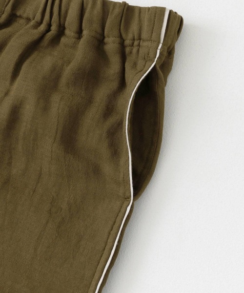 URBAN RESEARCH（アーバンリサーチ）の「URBAN RESEARCH×UCHINO　ソフトタッチガーゼパジャマショートパンツ W（ルームウェア/パジャマ・レディース・レッド/カーキ・SMALL/MEDIUM）」の4枚目の写真