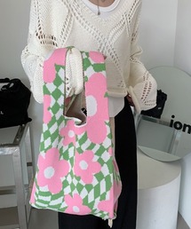 Fun & Daily | F&D : フラワーニットバッグ(ハンドバッグ)