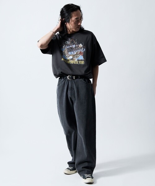 FREAK'S STORE（フリークスストア）の「【限定展開】Crazy Riders 85's USA Tour ビッグシルエット プリントTシャツ/バックプリント（Tシャツ/カットソー・メンズ・ホワイト/アッシュグレー/スミクロ・SMALL/MEDIUM/LARGE）」の8枚目の写真