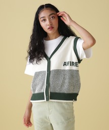 AVIREX | 《WEB&DEPOT限定》ENTERING JACQUARDKNIT LINE VEST/ エンターリングジャカードラインベスト(ベスト)