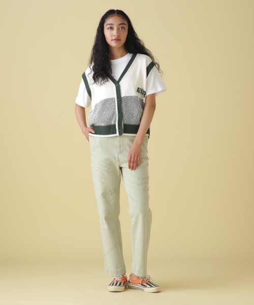 AVIREX（アヴィレックス）の「《WEB&DEPOT限定》ENTERING JACQUARDKNIT LINE VEST/ エンターリングジャカードラインベスト（ベスト・レディース・グリーン/チャコールグレー・FREE）」の12枚目の写真