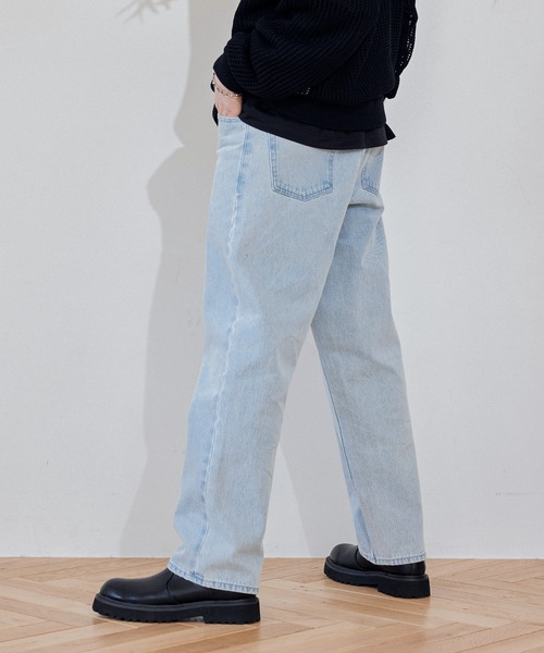 JUNRED(ジュンレッド)の「ハイウエストリラックスデニムパンツ(デニムパンツ・メンズ・ネイビー/サックスブルー/ライトグレー/ブラック・S/M/L)」の5枚目の写真