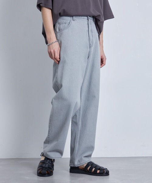 JUNRED(ジュンレッド)の「ハイウエストリラックスデニムパンツ(デニムパンツ・メンズ・ネイビー/サックスブルー/ライトグレー/ブラック・S/M/L)」の18枚目の写真