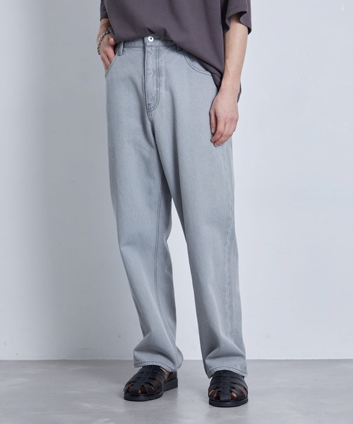 JUNRED(ジュンレッド)の「ハイウエストリラックスデニムパンツ(デニムパンツ・メンズ・ネイビー/サックスブルー/ライトグレー/ブラック・S/M/L)」の17枚目の写真