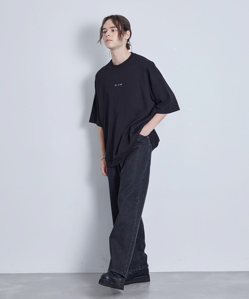 JUNRED(ジュンレッド)の「ハイウエストリラックスデニムパンツ(デニムパンツ・メンズ・ネイビー/サックスブルー/ライトグレー/ブラック・S/M/L)」の12枚目の写真