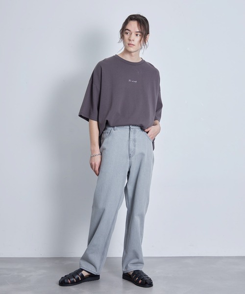 JUNRED(ジュンレッド)の「ハイウエストリラックスデニムパンツ(デニムパンツ・メンズ・ネイビー/サックスブルー/ライトグレー/ブラック・S/M/L)」の11枚目の写真