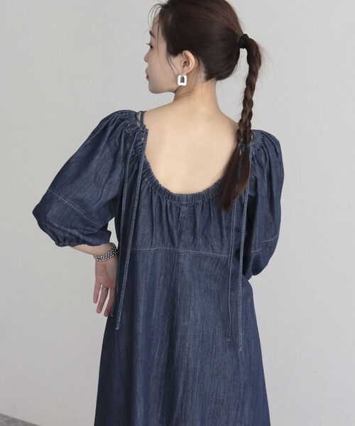 fredy emue（フレディエミュ）の「マルチウェイ袖ボリュームワンピース（ワンピース・レディース・ネイビー/レッド/カーキ・38）」の4枚目の写真