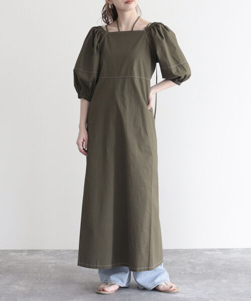 fredy emue（フレディエミュ）の「マルチウェイ袖ボリュームワンピース（ワンピース・レディース・ネイビー/レッド/カーキ・38）」の19枚目の写真