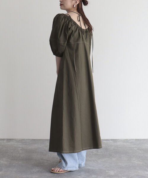 fredy emue（フレディエミュ）の「マルチウェイ袖ボリュームワンピース（ワンピース・レディース・ネイビー/レッド/カーキ・38）」の12枚目の写真