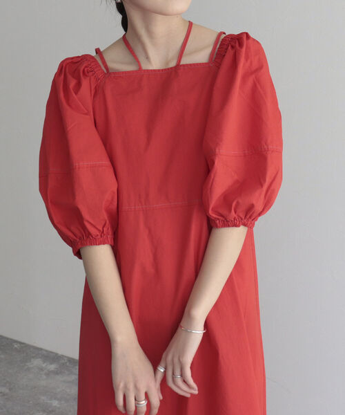 fredy emue（フレディエミュ）の「マルチウェイ袖ボリュームワンピース（ワンピース・レディース・ネイビー/レッド/カーキ・38）」の22枚目の写真