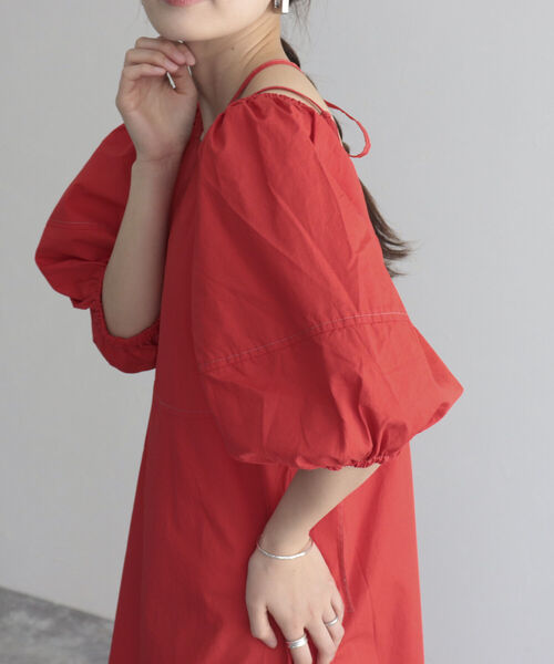 fredy emue（フレディエミュ）の「マルチウェイ袖ボリュームワンピース（ワンピース・レディース・ネイビー/レッド/カーキ・38）」の15枚目の写真