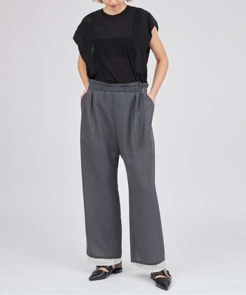 PONTI(ポンティ)の「PONTI Light wool fabric pants(その他パンツ・レディース・ダークグレー・1/2)」の3枚目の写真