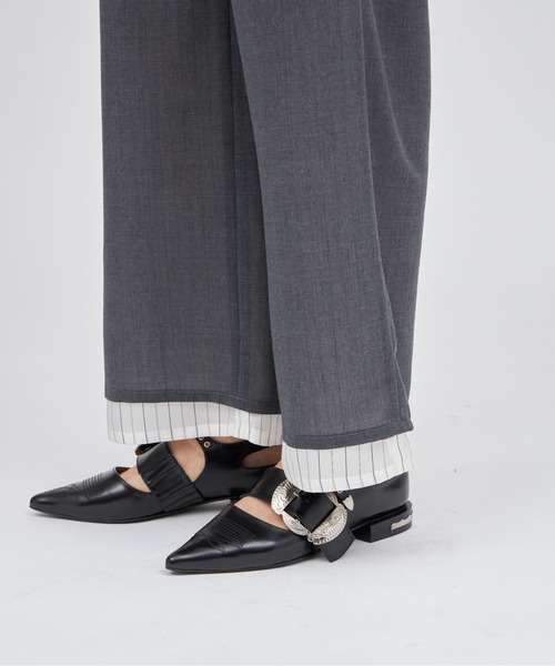 PONTI(ポンティ)の「PONTI Light wool fabric pants(その他パンツ・レディース・ダークグレー・1/2)」の4枚目の写真