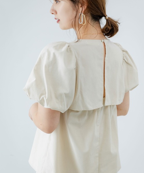 rectangle(レクタングル)の「ボリュームスリーブフレアブラウス(シャツ/ブラウス・レディース・アイボリー/ブラック・MEDIUM/LARGE)」の21枚目の写真